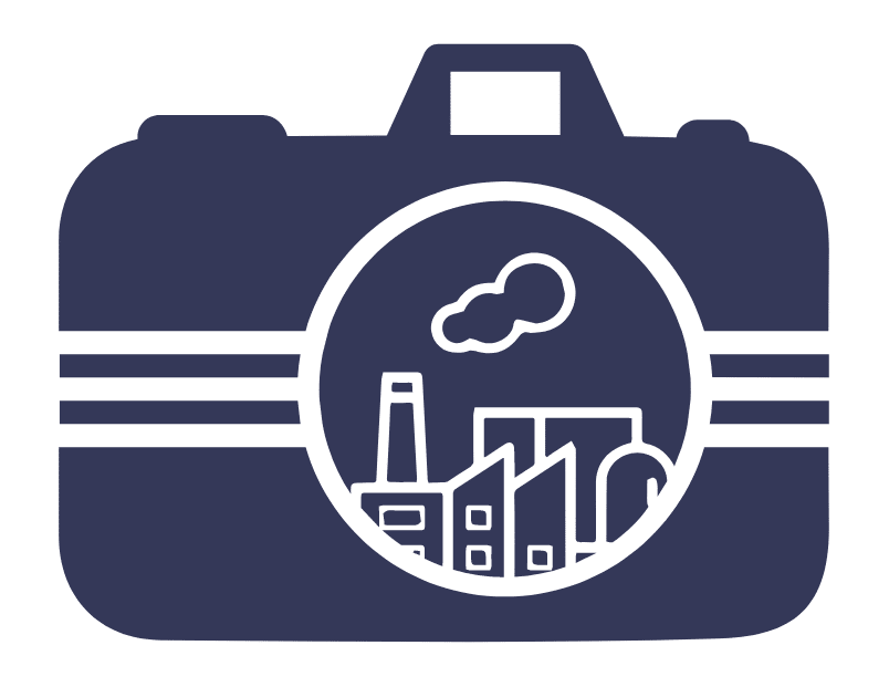 Fabrika Fotografija Logo Beli