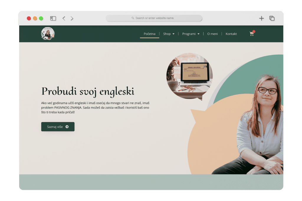Probudi Svoj Engleski Mockup