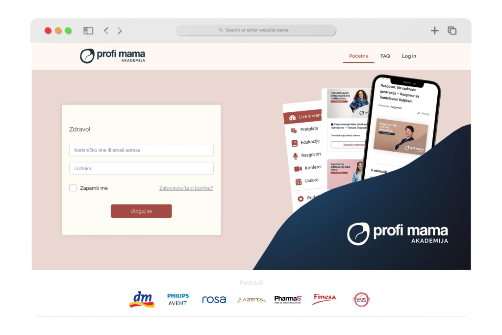 Mockups nnweb profi mama akademija