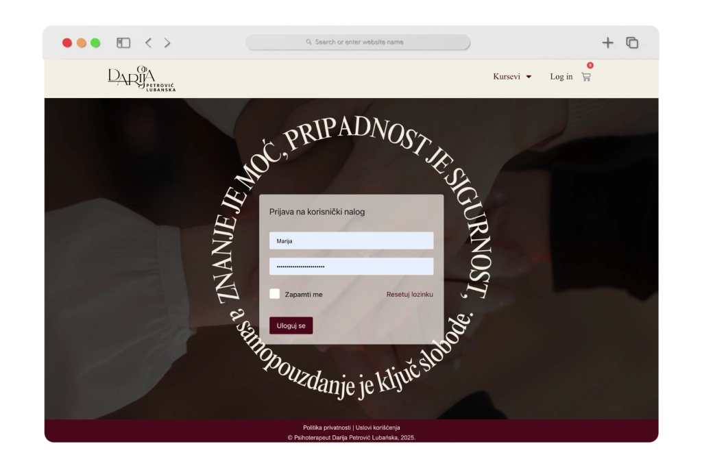 Uci od mene darija mockup